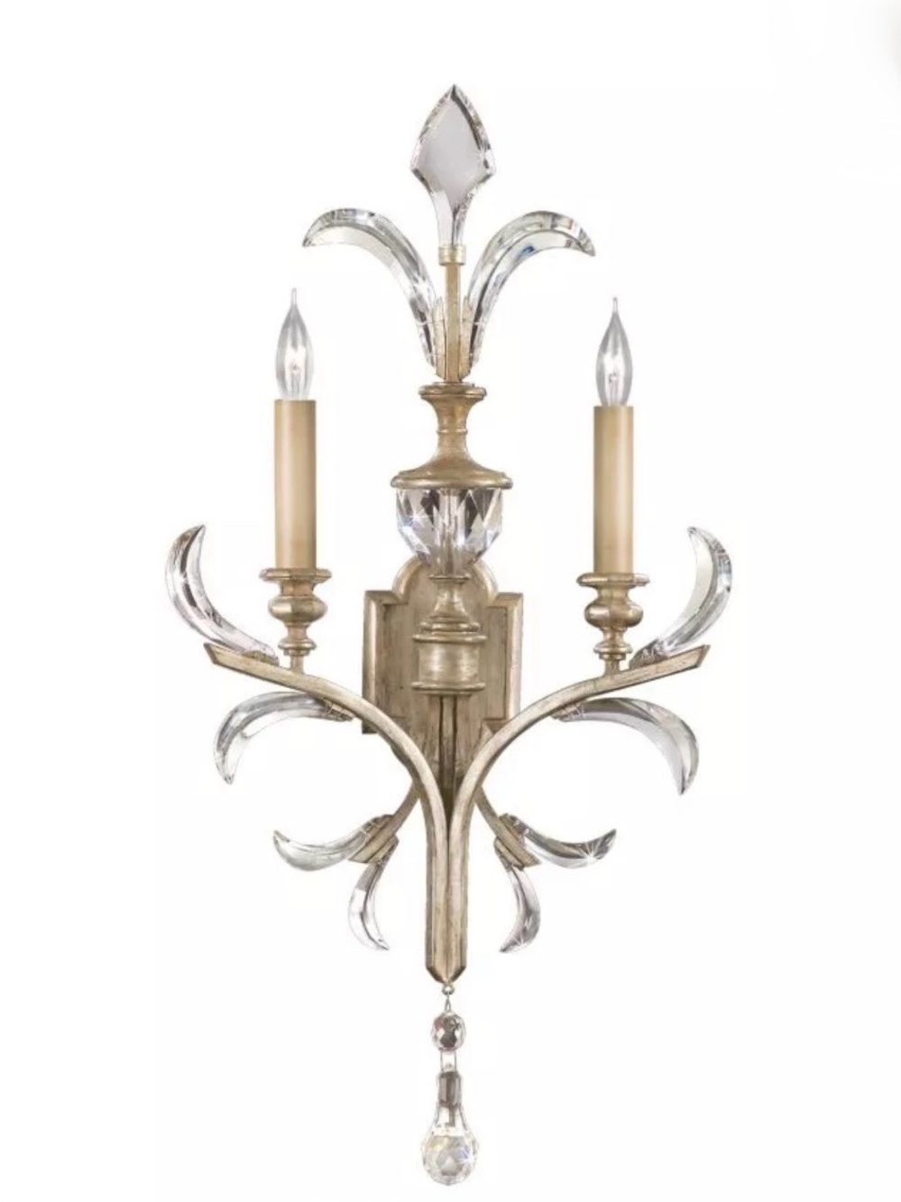 Fine Arts Lamps Crystal Sconce w/ Custom Crystal Shades